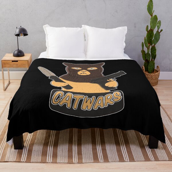 Item preview, CAT WARS - Dule Blue Saber Cat Sticker designed and sold by Graphics Adora.