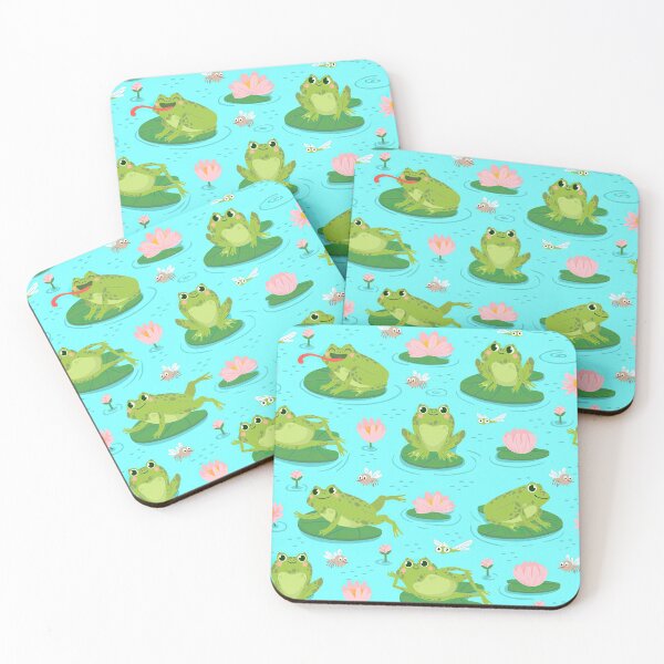 Item preview, Frog On Water Lily Leaves  designed and sold by ConcorStore.