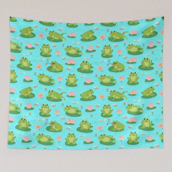 Item preview, Frog On Water Lily Leaves  designed and sold by ConcorStore.