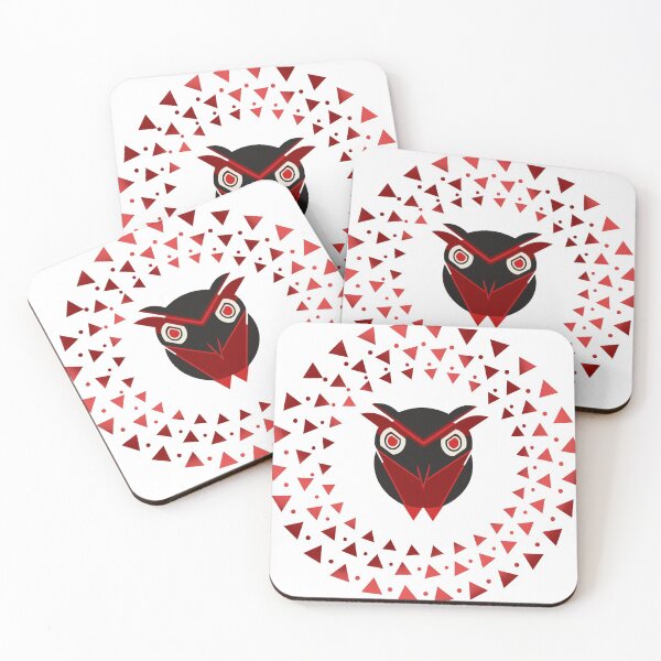 Item preview, angry owl red and black designed and sold by COLORS STORE.