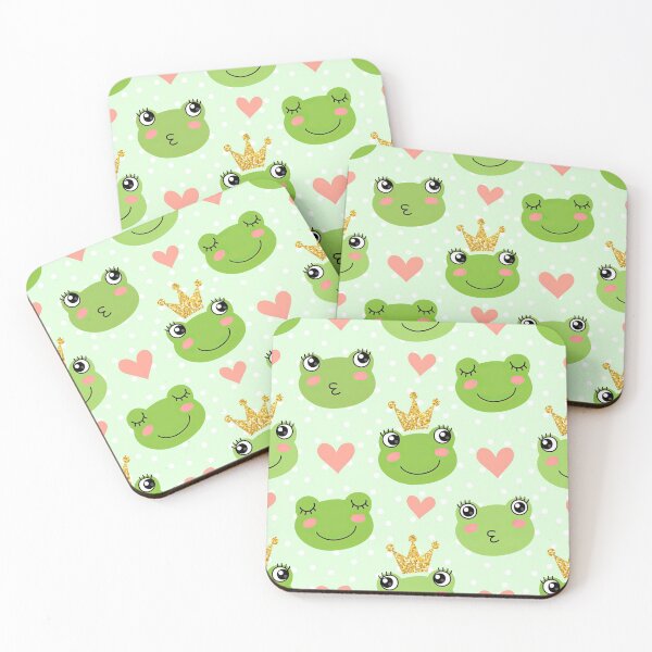 Item preview, Frog With Glitter Crown On Polka Dot  designed and sold by ConcorStore.