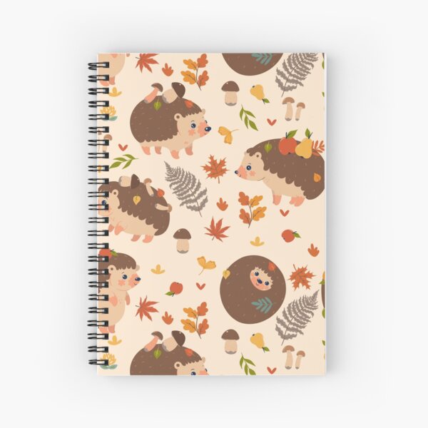 Vista previa del artículo con la obra «Patrones sin fisuras con erizos de otoño», diseñado y vendido por ConcorStore.
