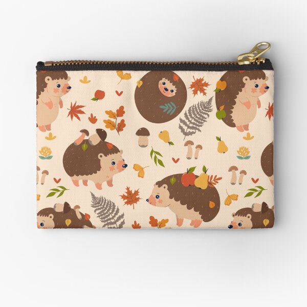 Vista previa del artículo con la obra «Patrones sin fisuras con erizos de otoño», diseñado y vendido por ConcorStore.