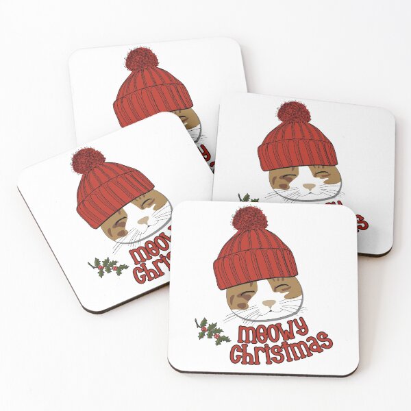 Item preview, Meowy Christmas | Contented Cat Holiday Art designed and sold by goadyssey.