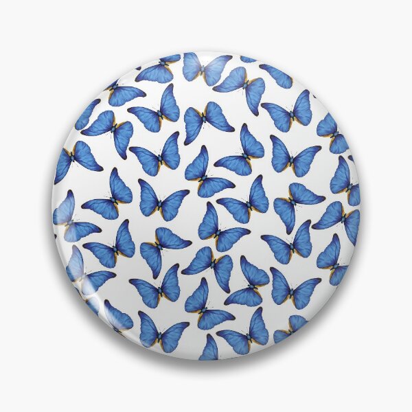 Item preview, Blue Morpho Butterfly with White Background designed and sold by wildvalecreate.
