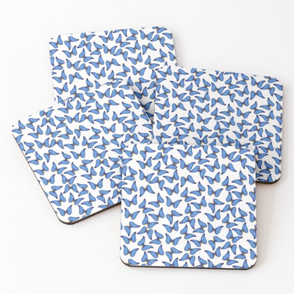 Item preview, Blue Morpho Butterfly with White Background designed and sold by wildvalecreate.