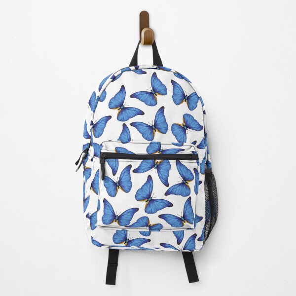 Item preview, Blue Morpho Butterfly with White Background designed and sold by wildvalecreate.