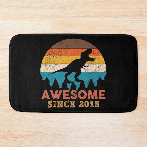 Item preview, Awesome Since 2015 Retro Vintage Dinosaur 6th Birthday Gift designed and sold by designbychow.