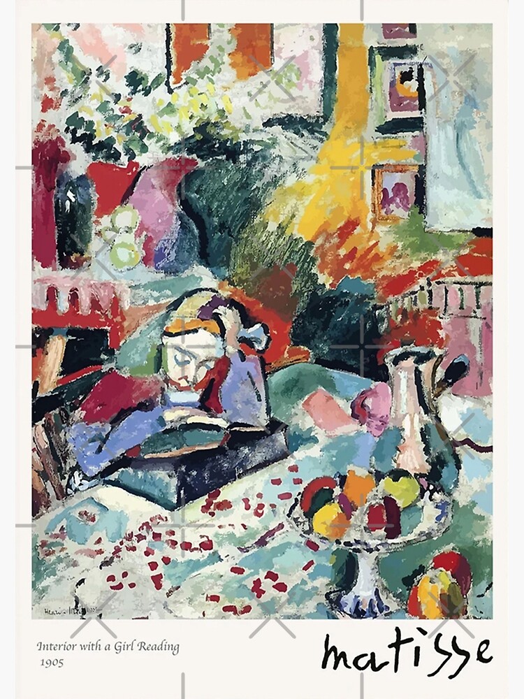 "Henri Matisse - Interior With A Girl Reading 1905" Poster By ...