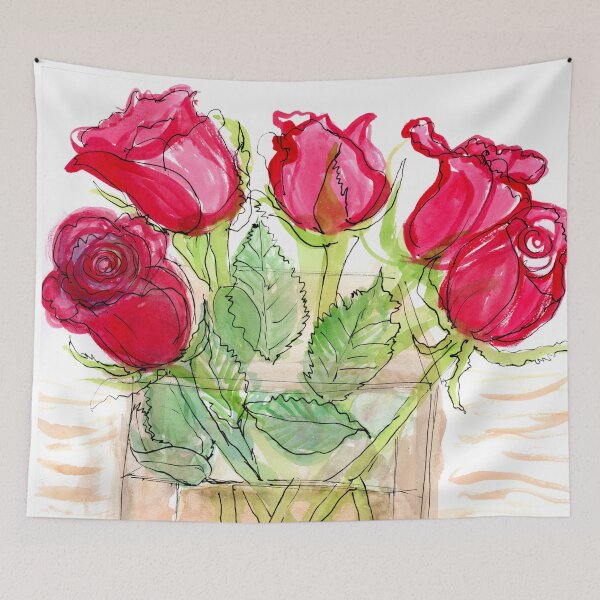 Item preview, Roses in Vase designed and sold by CeciliaBell.
