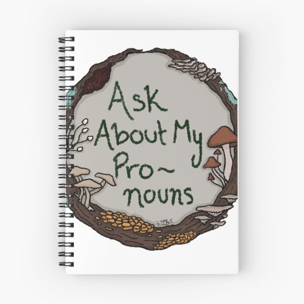 Item preview, Ask About My Pronouns Mushroom Pronoun Wreath designed and sold by ThePinkRat.