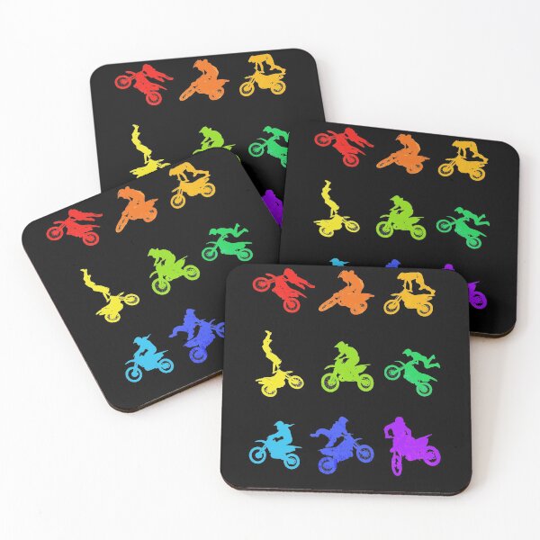 Item preview, Motocross Retro Multicolor Art designed and sold by AlysaWithArt.