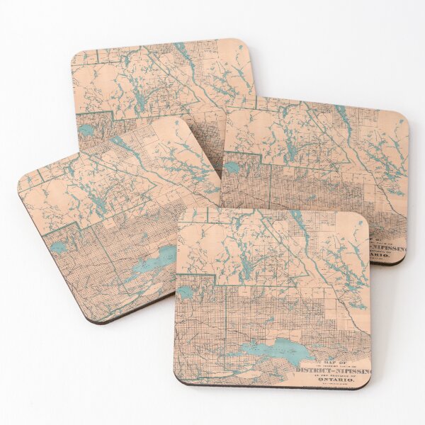 Item preview, 1910 Vintage Map of Nipissing District, Ontario designed and sold by Gin  Neko.