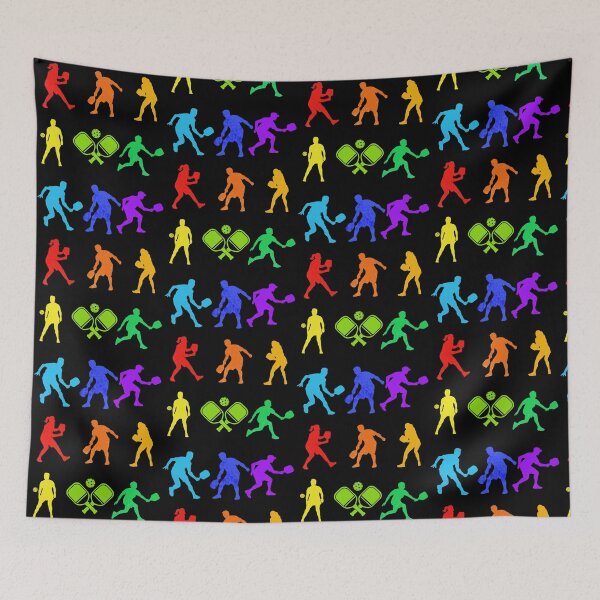Item preview, Pickleball Retro Multicolor Art designed and sold by AlysaWithArt.