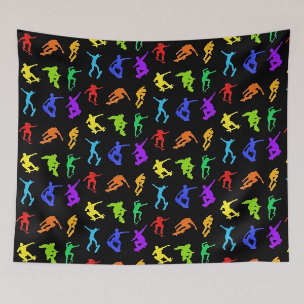 Item preview, Skateboarding Retro Multicolor Art designed and sold by AlysaWithArt.