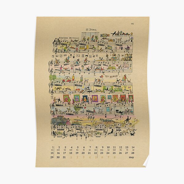 May Happy Notes Calendar 2022 Poster