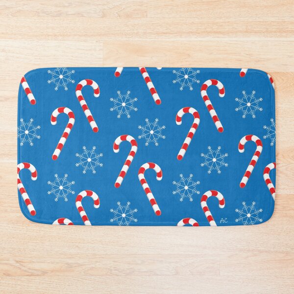 Item preview, Candy Canes and Snowflakes Pattern Blue designed and sold by iCraftCafe.