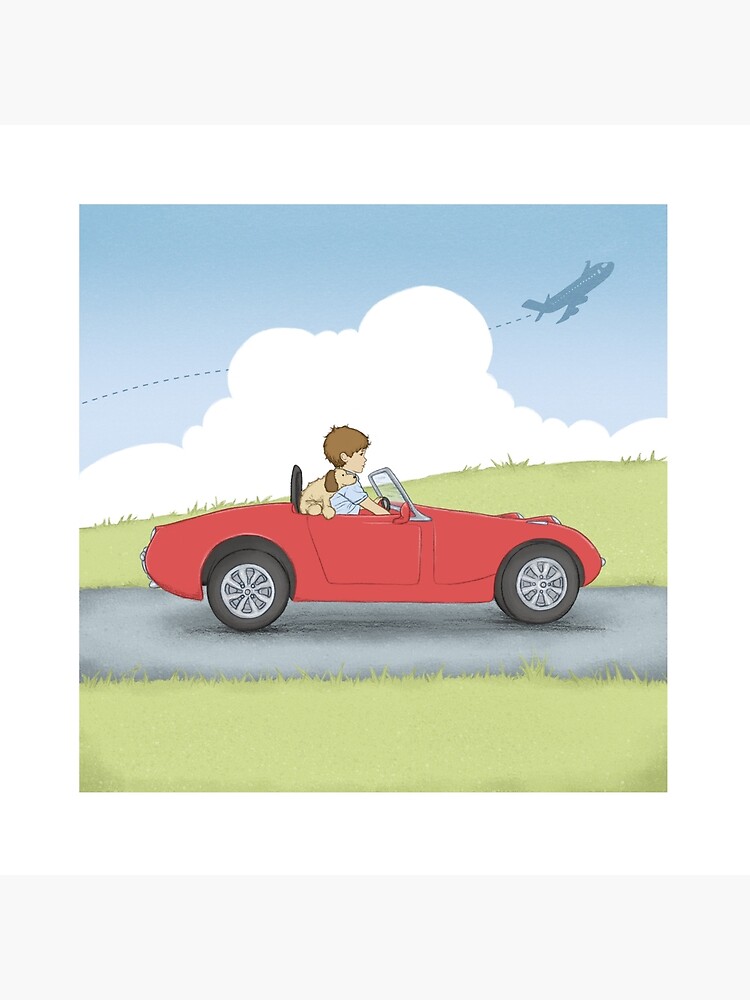 Thumbnail 2 of 2, Art Board Print, Beep Beep Vintage Car designed and sold by amalou.
