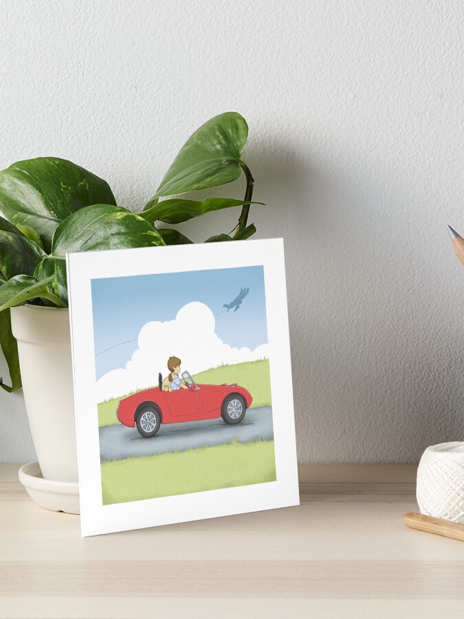 Thumbnail 1 of 2, Art Board Print, Beep Beep Vintage Car designed and sold by amalou.