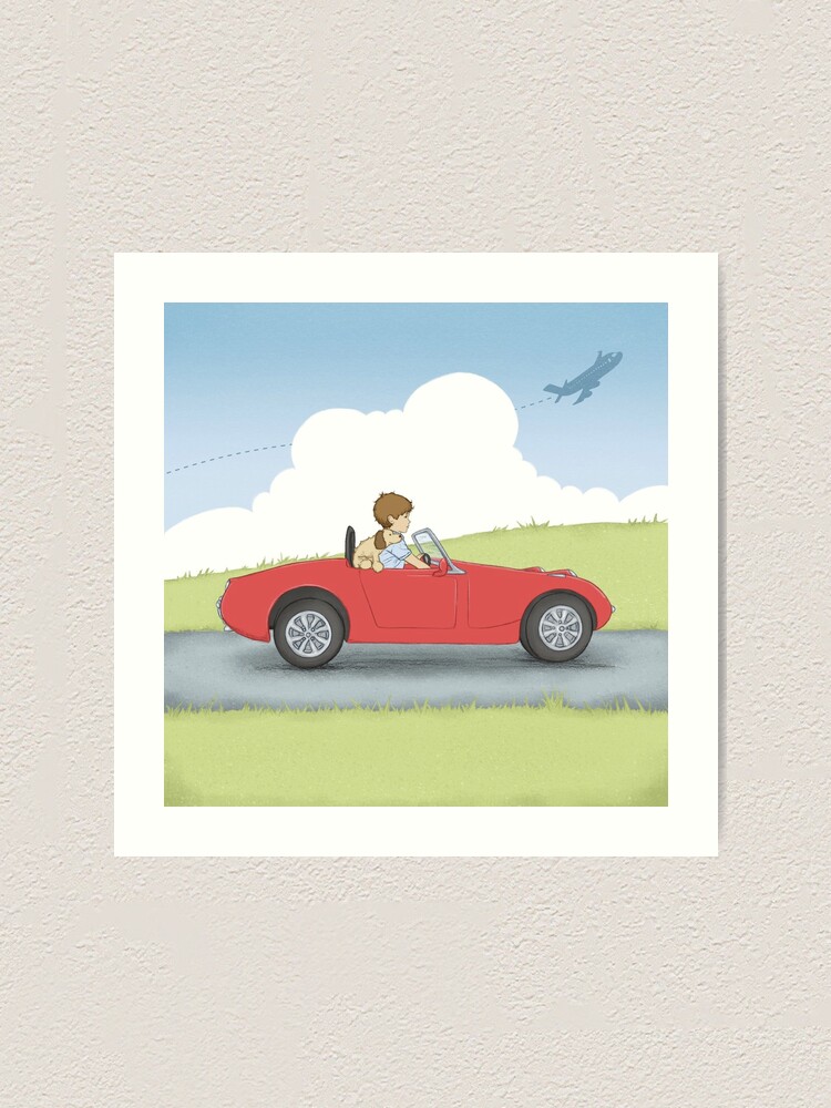 Thumbnail 2 of 3, Art Print, Beep Beep Vintage Car designed and sold by amalou.