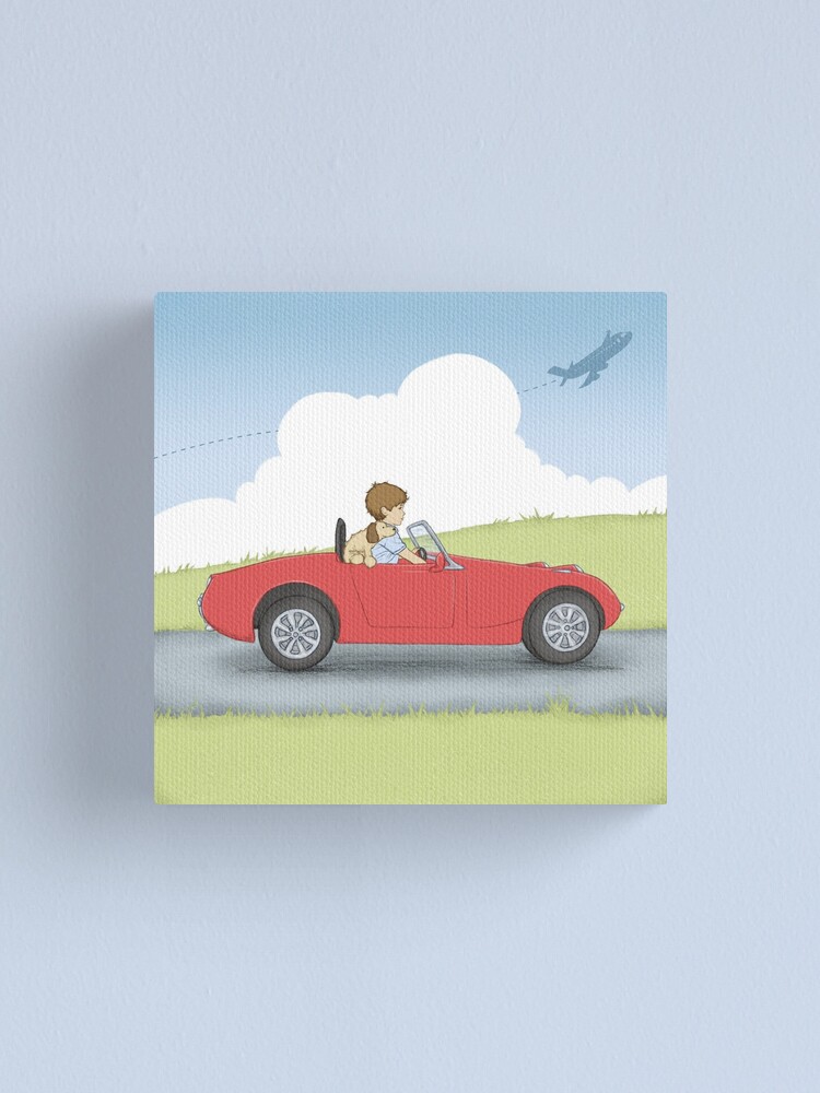 Thumbnail 2 of 3, Canvas Print, Beep Beep Vintage Car designed and sold by amalou.