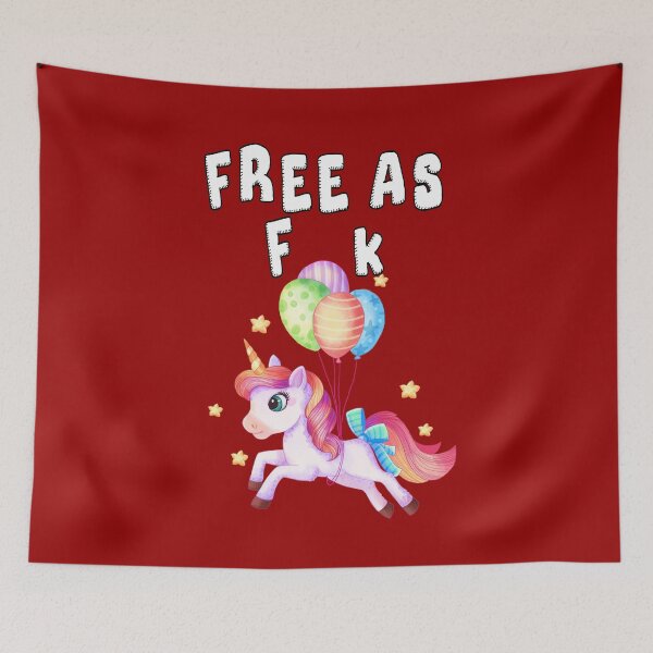 Item preview, Free As Fuck Shirt With Unicorn designed and sold by aventi24.