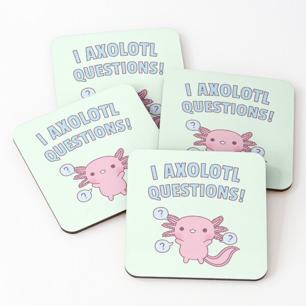 Item preview, Cute I Axolotl Questions Amusing Pun designed and sold by rustydoodle.