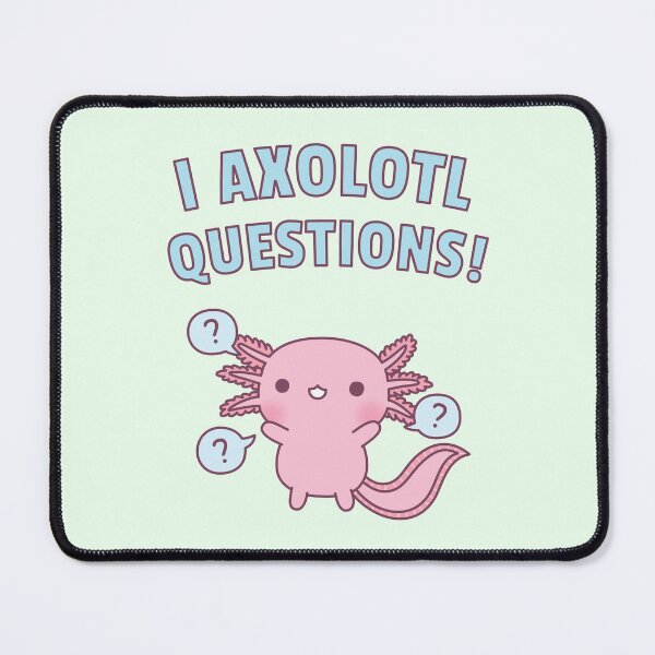 Item preview, Cute I Axolotl Questions Amusing Pun designed and sold by rustydoodle.