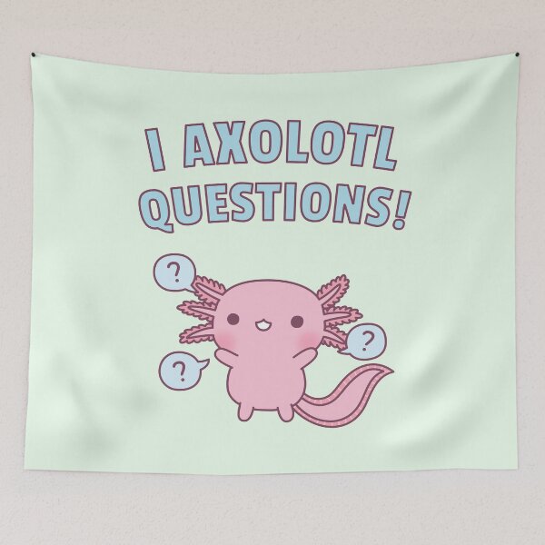 Item preview, Cute I Axolotl Questions Amusing Pun designed and sold by rustydoodle.