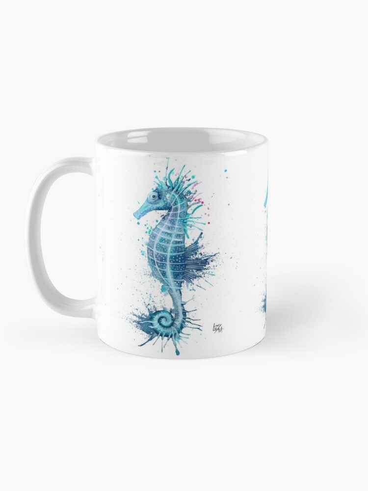 Thumbnail 3 of 6, Coffee Mug, Seahorse designed and sold by lucyluart.