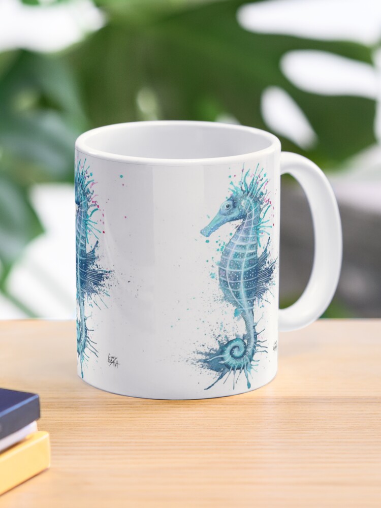 Thumbnail 1 of 6, Coffee Mug, Seahorse designed and sold by lucyluart.