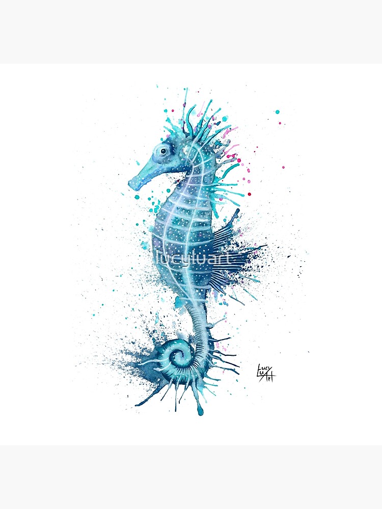 Thumbnail 2 of 2, Tote Bag, Seahorse designed and sold by lucyluart.