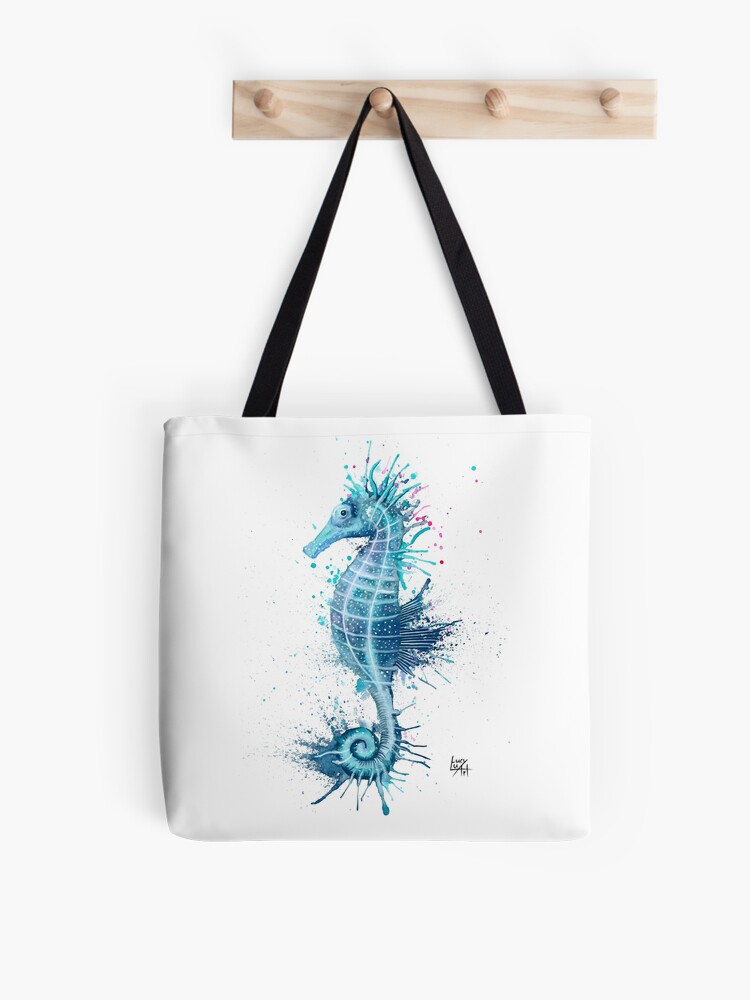 Thumbnail 1 of 2, Tote Bag, Seahorse designed and sold by lucyluart.