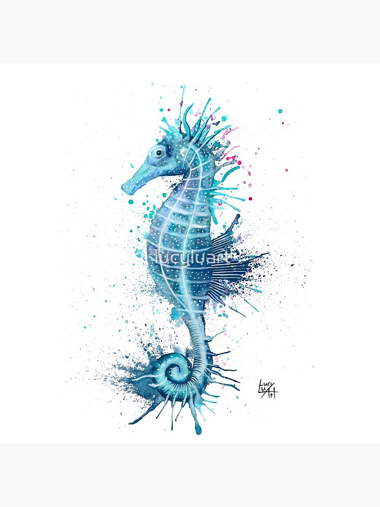 Thumbnail 5 of 5, Coasters (Set of 4), Seahorse designed and sold by lucyluart.