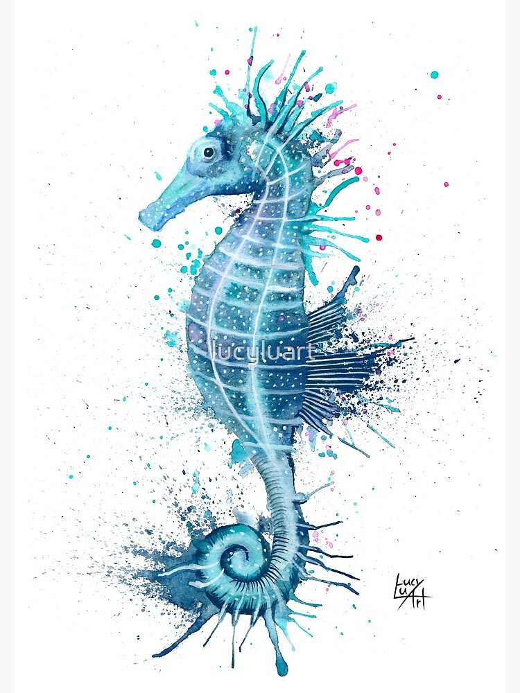 Thumbnail 3 of 3, Journal, Seahorse designed and sold by lucyluart.