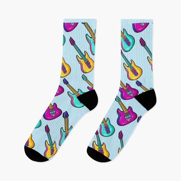 Item preview, Men's Guitar Piano Drum Music Notes Saxophone Violin Math Socks Gifts designed and sold by NOorYES.