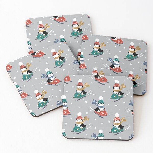 Item preview, Penguins Riding Snowmobiles designed and sold by JaskolArt.