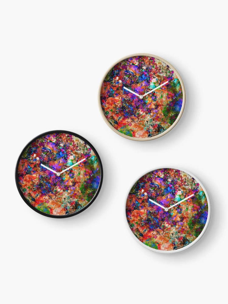 Thumbnail 3 of 4, Clock, Abstract Color Expression designed and sold by VisionZone.