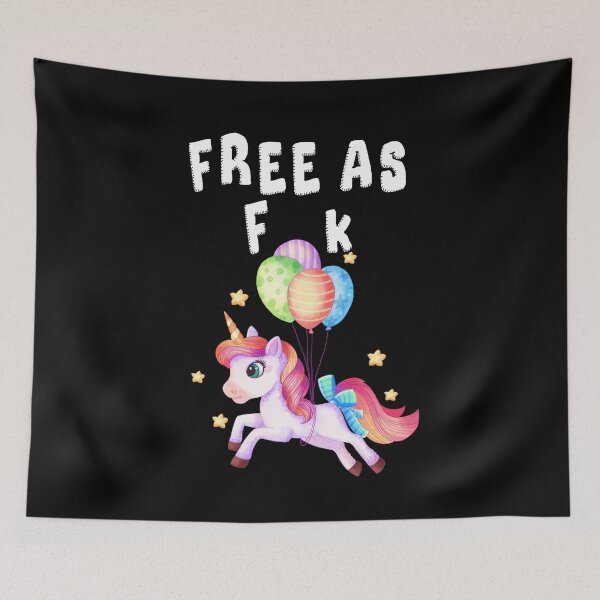 Item preview, Free As Fuck Shirt With Unicorn designed and sold by aventi24.