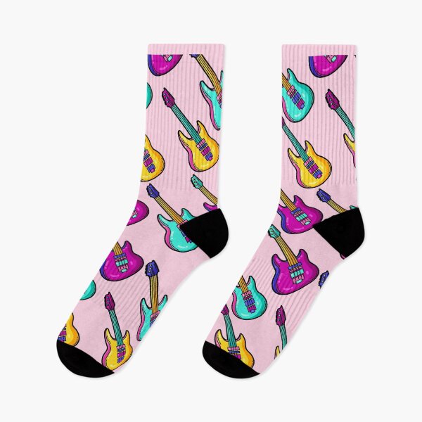 Item preview, Men's Guitar Piano Drum Music Notes Saxophone Violin Math Socks Gifts designed and sold by NOorYES.