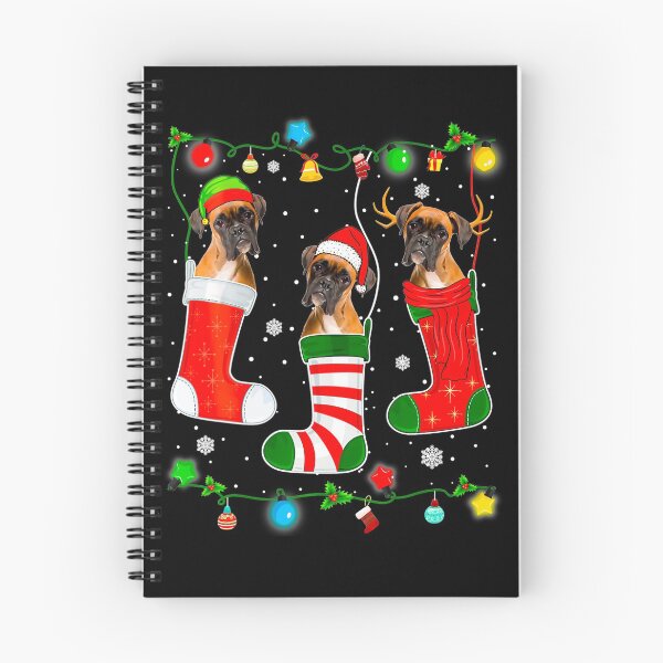 Artikelvorschau, Lustiger Weihnachtspyjama beleuchtet Boxer-Hundewelpen-Liebhaber entworfen und verkauft von SHankdesign.