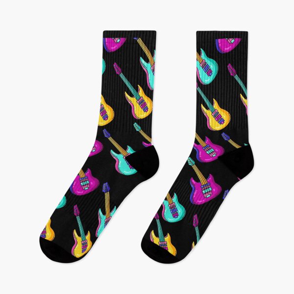 Item preview, Men's Guitar Piano Drum Music Notes Saxophone Violin Math Socks Gifts designed and sold by NOorYES.