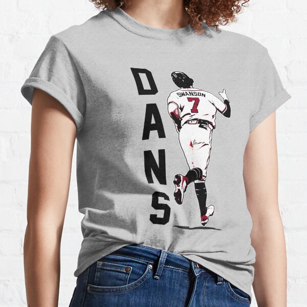 Dansby Swanson White T-Shirt Print #1228780 Online