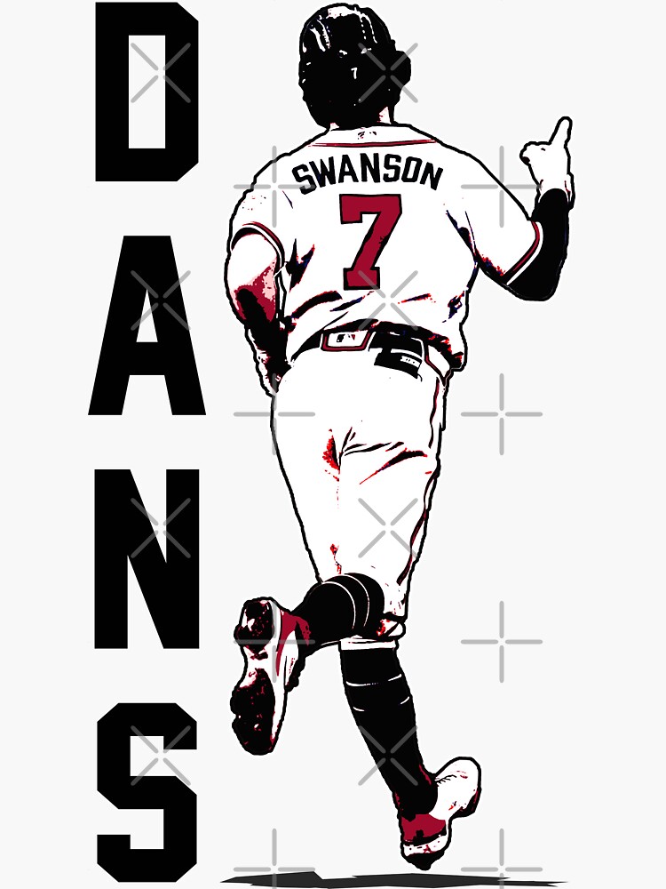  Dansby Swanson 3/4 Sleeve T-Shirt (Baseball Tee, X