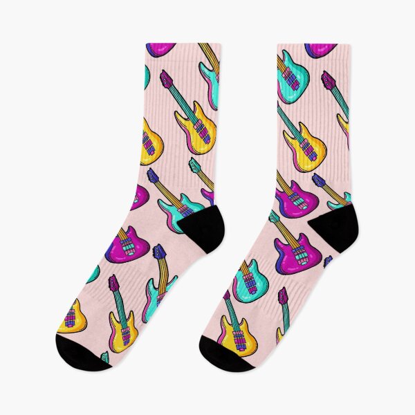 Item preview, Men's Guitar Piano Drum Music Notes Saxophone Violin Math Socks Gifts designed and sold by NOorYES.