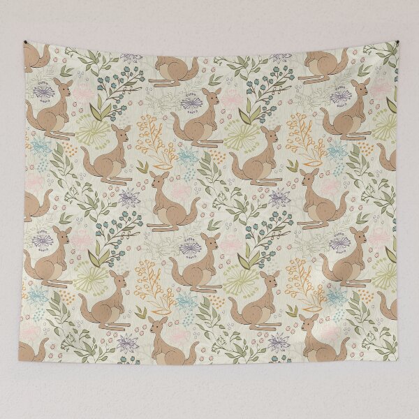 Item preview, Kangaroo Floral Vintage designed and sold by FlossieShop96.