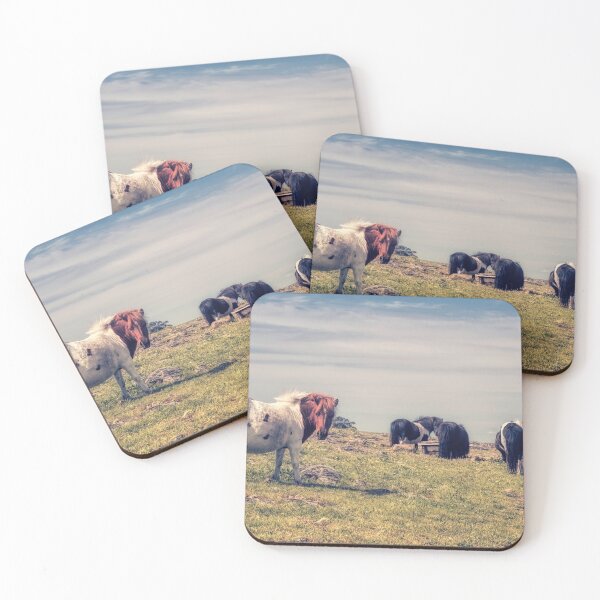 Item preview, Shetland Pony Mares on a Hillside designed and sold by Vicki Johnson.