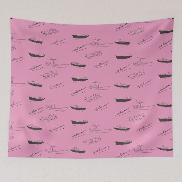 Item preview, Panga Boats Pink with Black designed and sold by Ashley Gagnon.