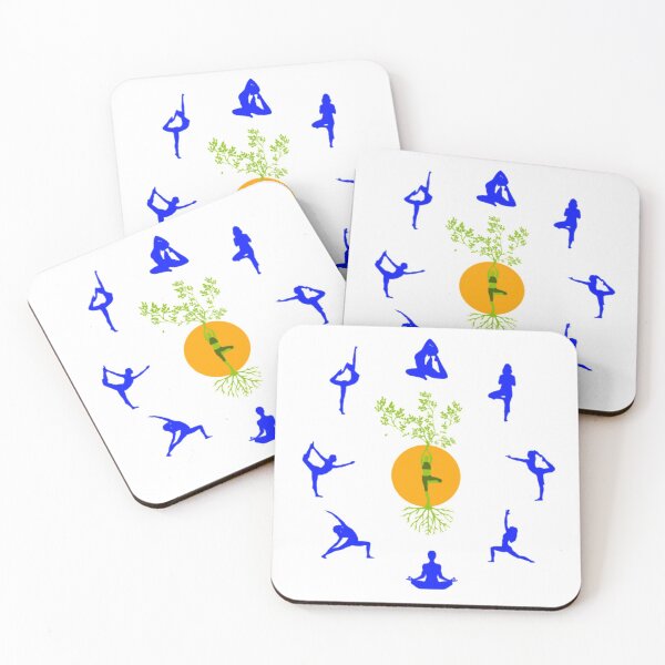 Item preview, TEACHER INSTRUCTING YOGA LOVERS NEW POSES IN BLUE designed and sold by MrCreativeArts.
