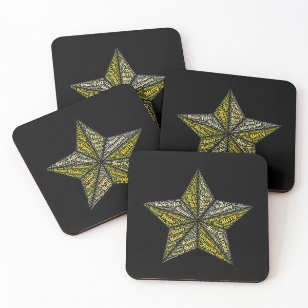Item preview, merry christmas in different languages forming star designed and sold by atevern.